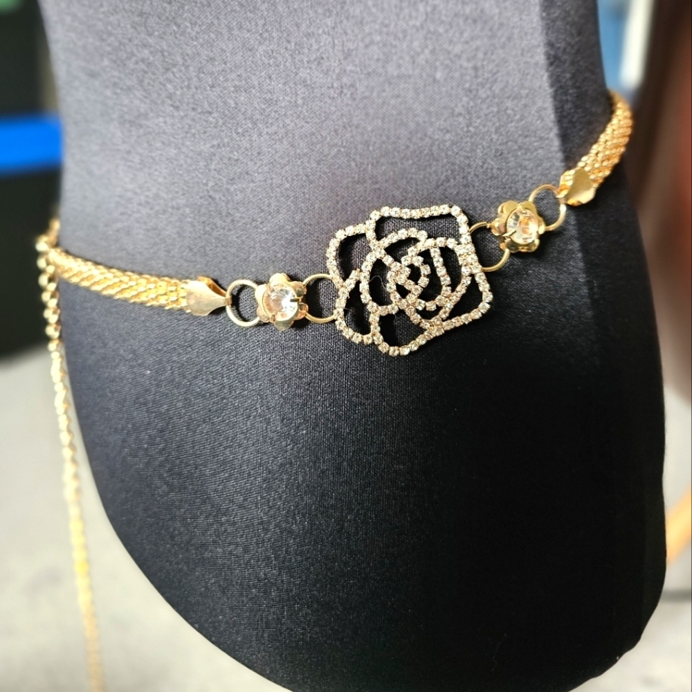 TRIBE Elegant Gold Chain Belt NWT